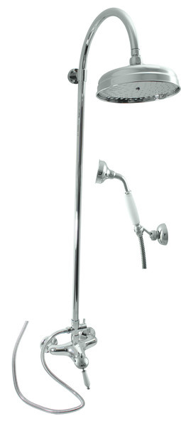 Vodovodní baterie sprchová LABE s hlavovou a ruční sprchou