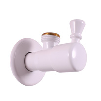 Rohový ventil s keramickým vrškem - bílá