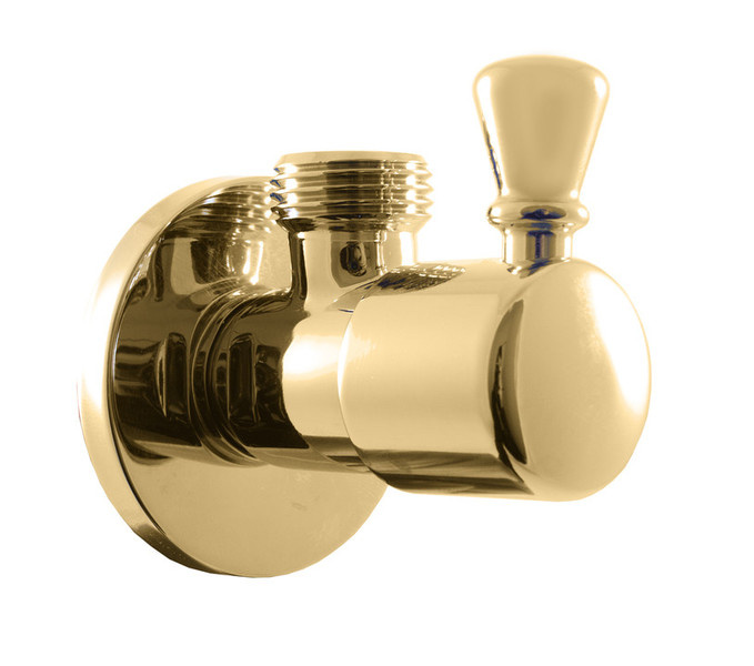 Rohový ventil s keramickým vrškom - zlato