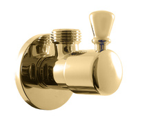 Rohový ventil s keramickým vrškem - zlato