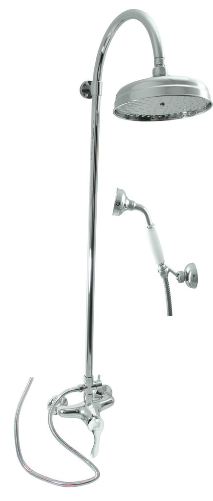 Vodovodní baterie sprchová LABE s hlavovou a ruční sprchou