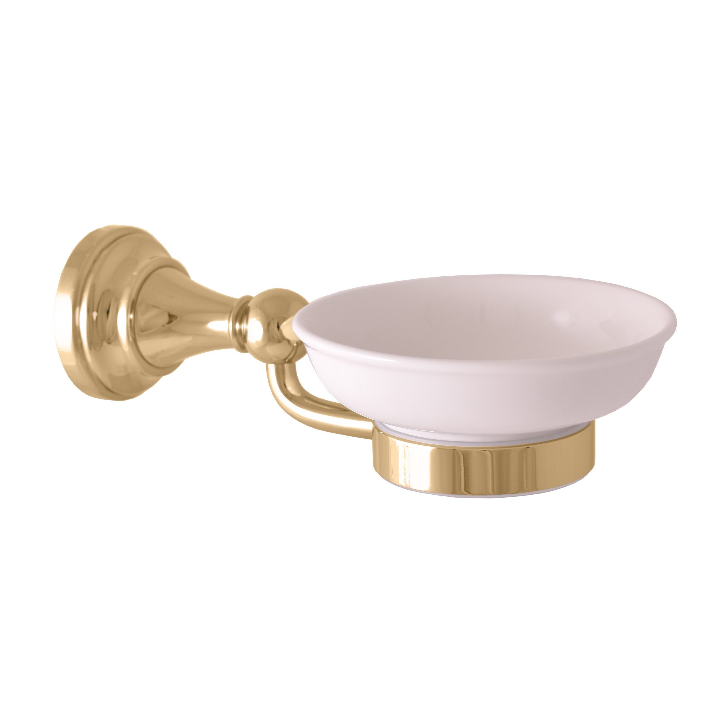 Mydlovnička keramická zlato Kúpeľňový doplnok Morava RETRO