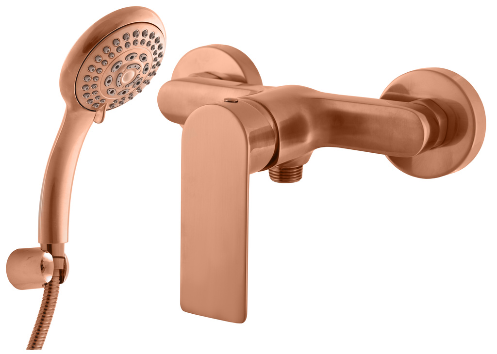 Vodovodní baterie sprchová NIL - zlatá růžová - kartáčovaná